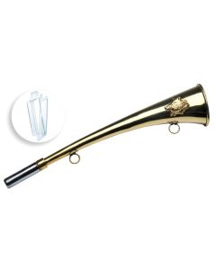 Corne D'appel Laiton Décor Sanglier 30 cm