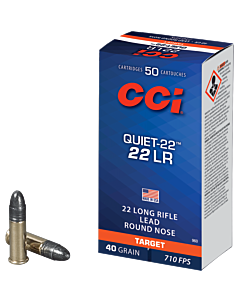 Balles CCI Calibre 22LR Quiet 22 40 grains