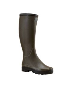 Bottes Giverny Femme Le Chameau Doublées Jersey Vert Chameau