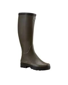 Bottes Giverny Femme Le Chameau Doublées Jersey Vert Chameau