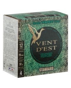 Cartouche Tunet Vent d'Est Acier Standard Black Tempest Calibre 12/70 32G