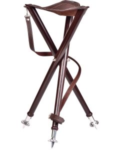 Trépied En Bois Stepland Avec Assise En Cuir 70 Cm