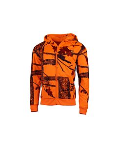 Sweat Capuche Zippé Camouflage Orange Treeland