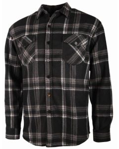 Chemise Polaire Carreaux Treeland Noire