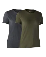 Lot De 2 Tee Shirt Femme Deerhunter Adventure Green Melange