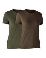 Lot De 2 Tee Shirt Femme Deerhunter Adventure Green/Brown