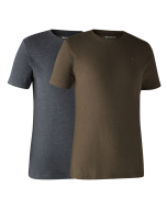 Lot De 2 Tee Shirt Deerhunter Adventure Brown Leaf Melange