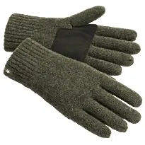 Gants Tricot en Laine Kaki Pinewood