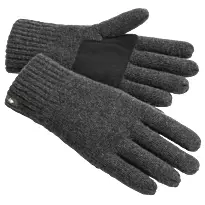 Gants Tricot en Laine Gris Pinewood