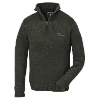 Pull Tricotée Demi-Zip Kaki pour Femme Hurricane Pinewood