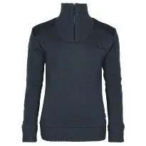 Pull Tricotée Demi-Zip Marine pour Femme Hurricane Pinewood