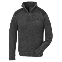 Pull Tricotée Demi-Zip Gris pour Femme Hurricane Pinewood