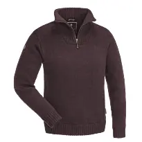 Pull Tricoté Demi-Zip Bordeaux pour Femme Hurricane Pinewood