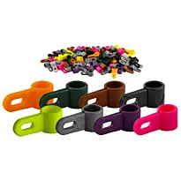 Lot de 20 Bagues d'attelage 10 Couleurs x2