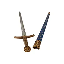 Réplique Denix d'épée médiévale Française EPEE FLEUR DE LYS FOURREAU BLEU 109 CM