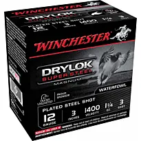 Cartouche Winchester Drylock Acier Nickelé Calibre 12/76