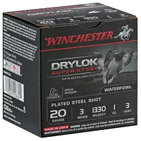 Cartouche Winchester Drylock Acier Nickelé Calibre 20/76