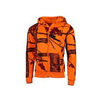 Sweat Capuche Zippé Camouflage Orange Treeland