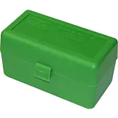 Boîte de Rangement pour 50 Munitions Calibres .243, .308 Win, 6.5 Creedmoor Verte