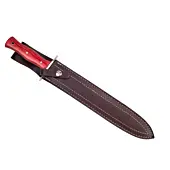 Dague De Chasse 28,5 cm Manche Bois Avec Etuis