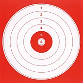 100 Cibles Cartons 14 Cm x14 Cm Rouges-1