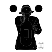 100 Cibles Silhouette Police 51 Cm x 71 Cm Noires