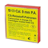 Cartouches 9 MM PAK A Gaz CS Pour Pistolet-1
