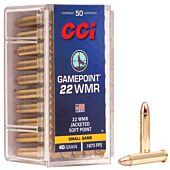 Balles CCI 22 Wmr Gaimpoint 40 Grains Jacketed Soft Point 