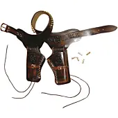 Ceinturon Western en Cuir Double Holster pour Revolver