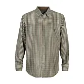 Chemise Enfant Percussion Petits Carreaux Marron Vert