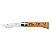 Couteau Opinel 8 Inox Sanglier Chêne