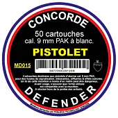 Cartouches A Blanc Concorde Defender 9 MM Pour Pistolet-1