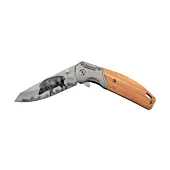 Couteau Pliant Stepland Gravé Sanglier Manche Bois 